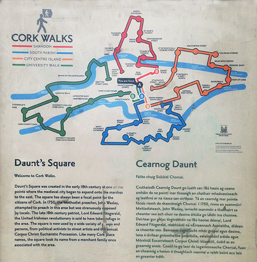 Walks in Cork map